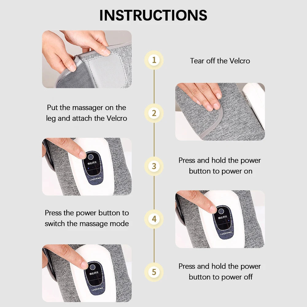 360° Air Pressure Calf Massager | Relieve Fatigue, Boost Blood Flow & Relax Muscles