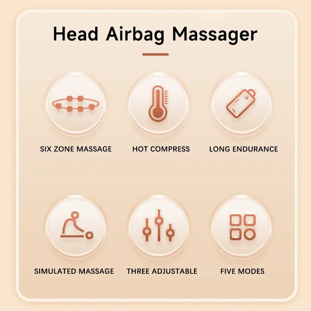 Electric Head Massager with Heat Air Pressure